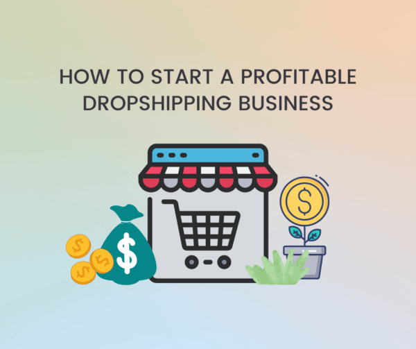 Colorful E Commerce Dropshipping Store and Icons Facebook Post Teluscope Caribbean Marketplace
