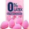 BEAKEY Latex Free Blender Makeup Sponge for Blending, Pink Makeup Sponge Set, Soft Beauty Sponge, for Flawless Application of Liquid, Cream, and Powder Cosmetics, Pink Makeup Gifts