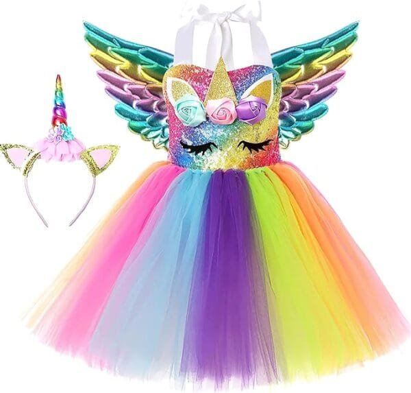Girls Unicorn Costume LED