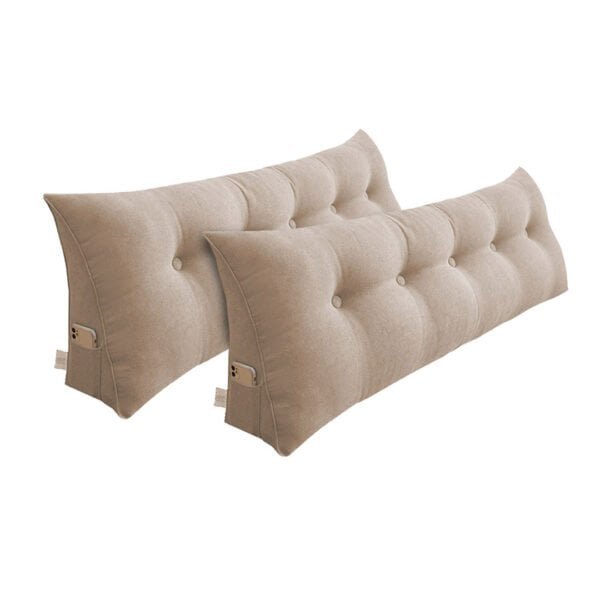 SOGA 2X 150cm Beige Wedge Bed Cushion