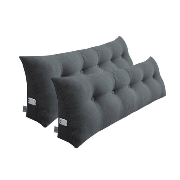 SOGA 2X 100cm Dark Grey Tatami Cushion Pillow