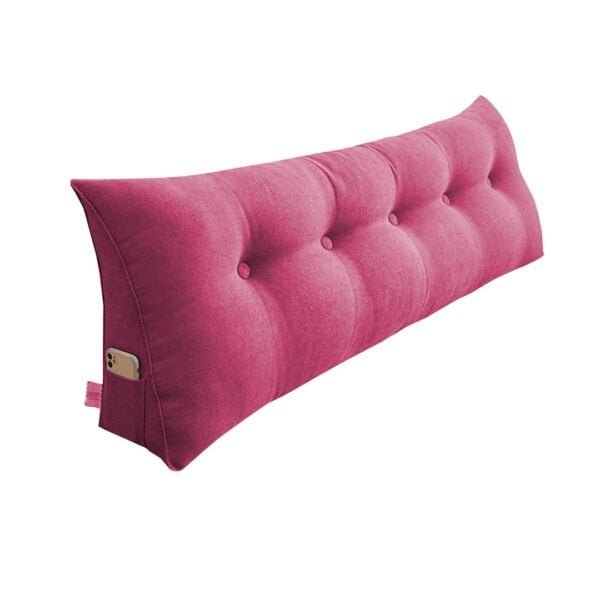 SOGA 150cm Pink Triangular Wedge Bed Pillow Headboard Backrest Bedside Tatami Cushion Home Decor