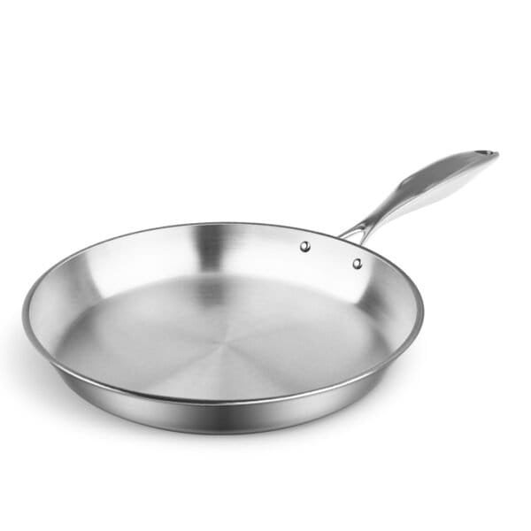 SOGA 36cm Stainless Steel Fry Pan Induction Cooking Pan with Handle