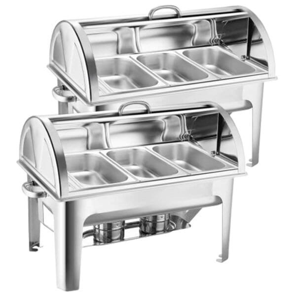 SOGA 2X 3L Chafing Dish Triple Tray Top