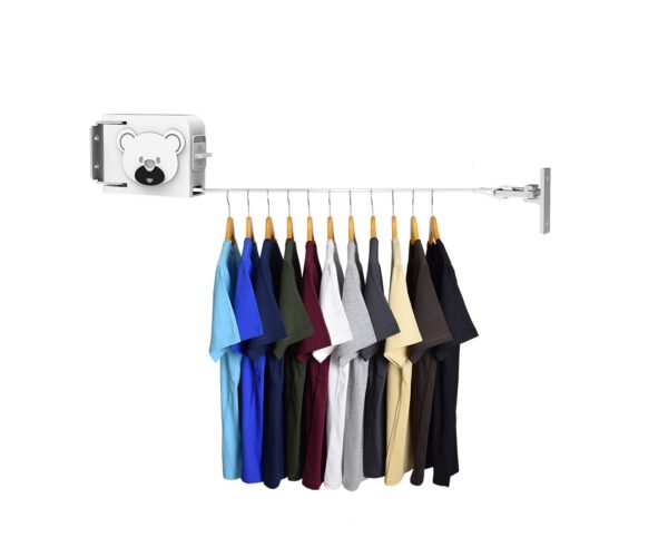 SOGA 160mm Wall-Mounted Clothes Line Dry Rack White