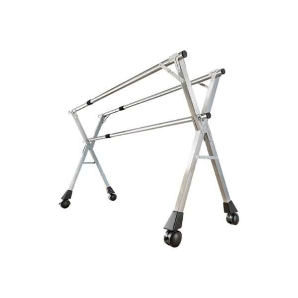 SOGA 2.4m Portable Standing Clothes Drying Rack with Wheels