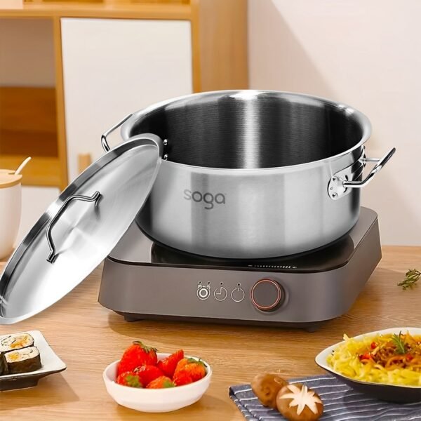 SOGA Stock Pot 23L Top Grade Thick Stainless Steel Stockpot 18/10 - Image 3