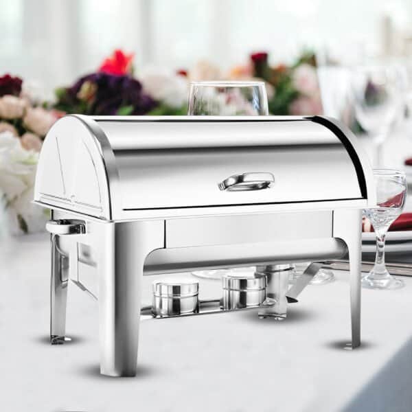 SOGA 3L Triple Tray Stainless Steel Roll Top Chafing Dish Food Warmer - Image 4