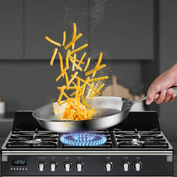 SOGA Stainless Steel Fry Pan 26cm Frying Pan Top Grade Induction - Image 2