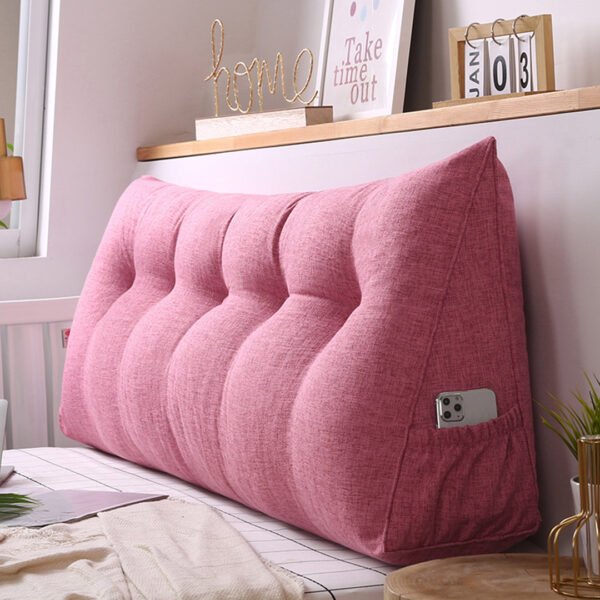 SOGA 180cm Pink Triangular Wedge Bed Pillow Headboard - Image 4