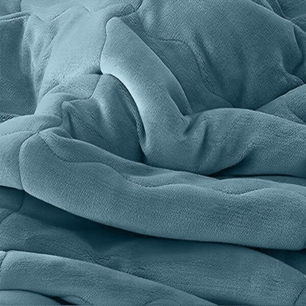SOGA Lake Blue Throw Blanket Warm Cozy Double Sided Thick Flannel Coverlet Fleece Bed Sofa Comforter - Image 4