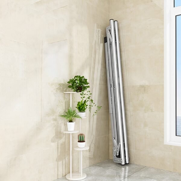 SOGA 2.0m Portable Standing Clothes Drying Rack 3 Poles - Image 6