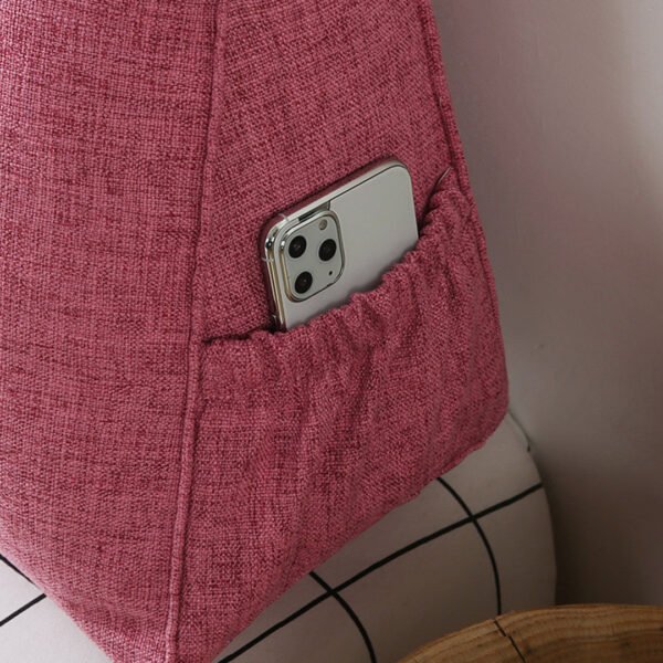 SOGA 100cm Pink Triangular Wedge Bed Pillow Headboard Backrest - Image 8