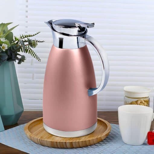 Soga 2.3L Rose Color 3-Layer Vacuum Insulated Stainless Steel Flask