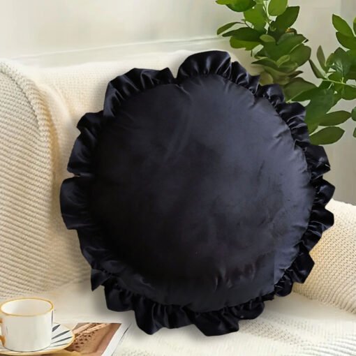 SOGA 2X 45cm Butterfly Black Vintage Lotus Leaf Throw Pillow - Image 3