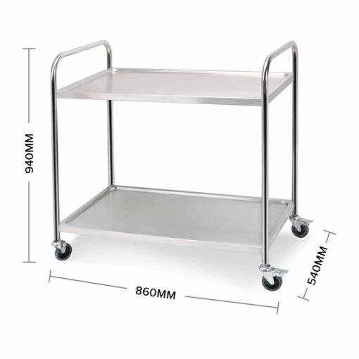 SOGA 2X 2 Tier Food Cart Utility Large - Image 6