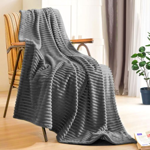 SOGA 2X Grey Throw Blanket - Image 6