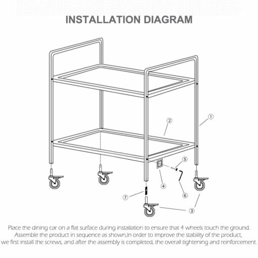 SOGA 2X 2 Tier Food Cart Utility Large - Image 8