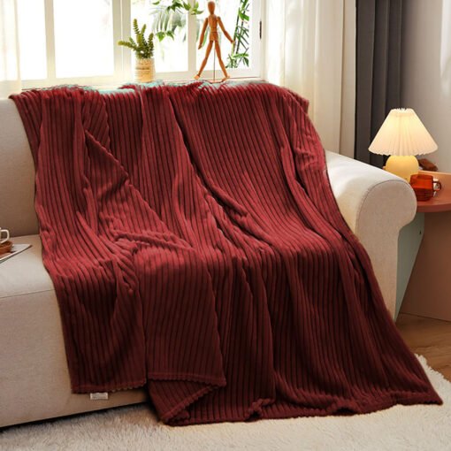 SOGA 2X Burgundy Throw Blanket - Image 6