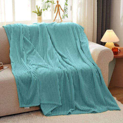 SOGA 2X Sky Blue Throw Blanket - Image 6