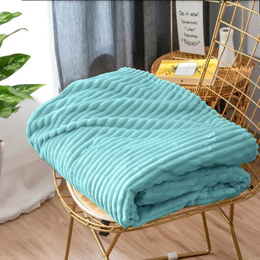 SOGA 2X Sky Blue Throw Blanket - Image 8
