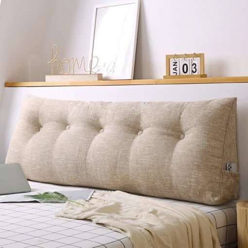 SOGA 4X 120cm Beige Wedge Bed Cushion