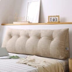 SOGA 2X 150cm Beige Wedge Bed Cushion