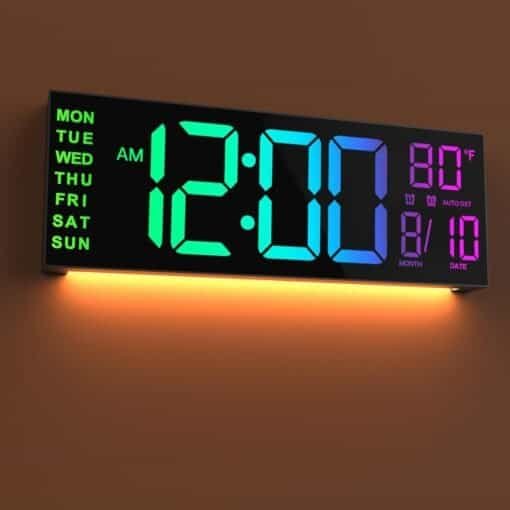 Large Digital Wall Mount Clock
