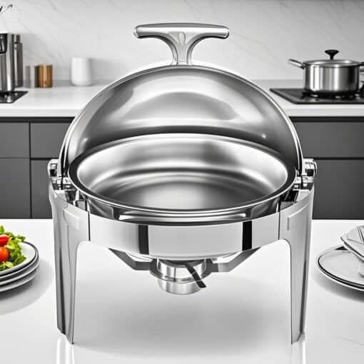 SOGA 2X 6L Chafing Dish Round Roll Top