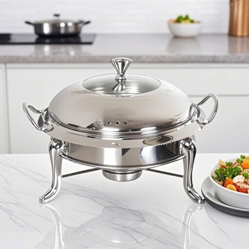 SOGA 2X Stainless Steel Round Chafing Dish