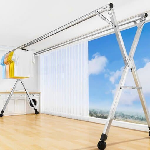SOGA 2X 2.0m Portable Standing Clothes Drying Rack