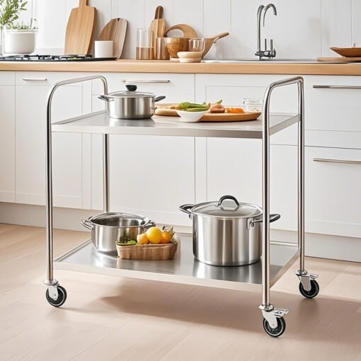 SOGA 2X 2 Tier Food Cart Utility Large