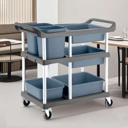 SOGA 2X 3 Tier Commercial Food Trolley Cart