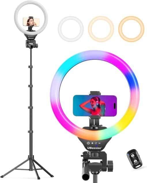 12-inch Selfie Ring Light & 62-inch Tripod Stand