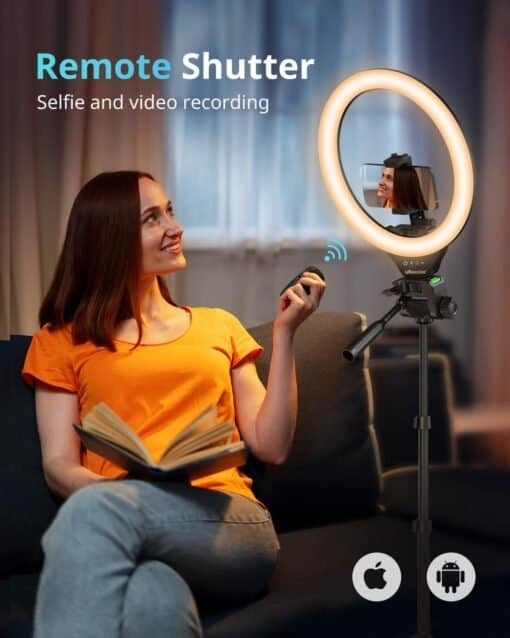 12-inch Selfie Ring Light & 62-inch Tripod Stand - Image 4