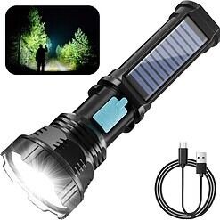 Solar Rechargeable Waterproof LED Flashlight
