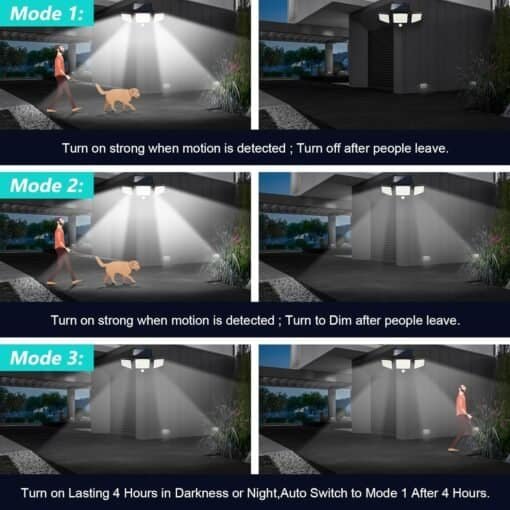 Solar Motion Security Sensor Lights (2 Packs) - Image 4