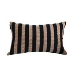 Alternative view of SOGA 30x50cm Black & Tan Striped Rectangular Pillowcase