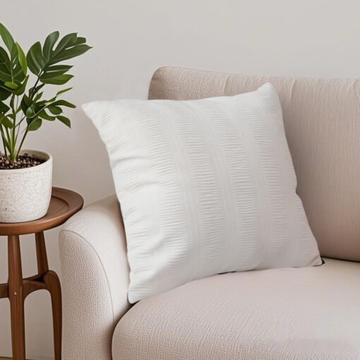 SOGA 45cm Cream Corduroy Polyester Throw Pillow Cover - Image 5