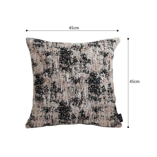 SOGA 45cm Black & Beige Textured Pillowcase - Image 6
