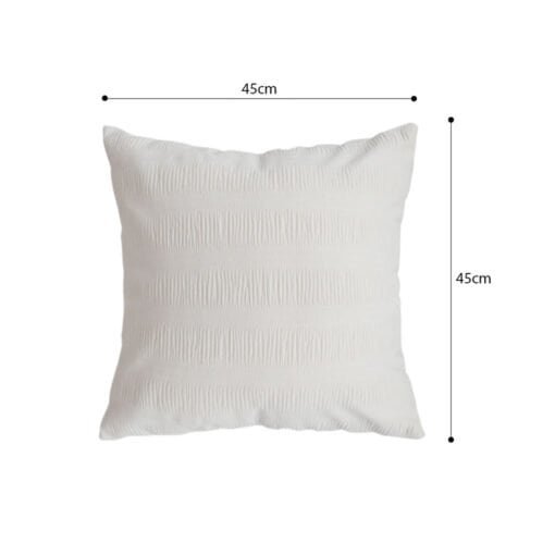 SOGA 45cm Cream Corduroy Polyester Throw Pillow Cover - Image 6