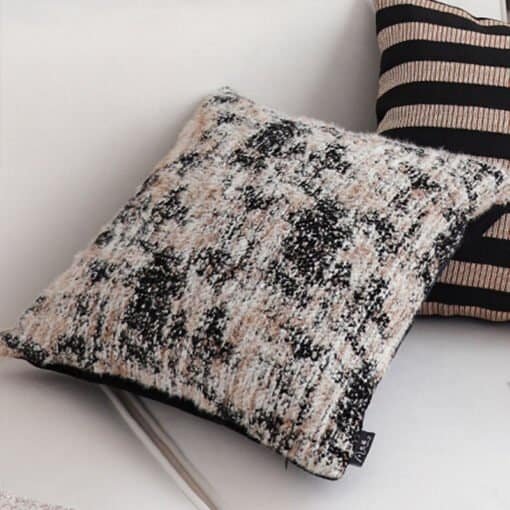 SOGA 45cm Black & Beige Textured Pillowcase - Image 5