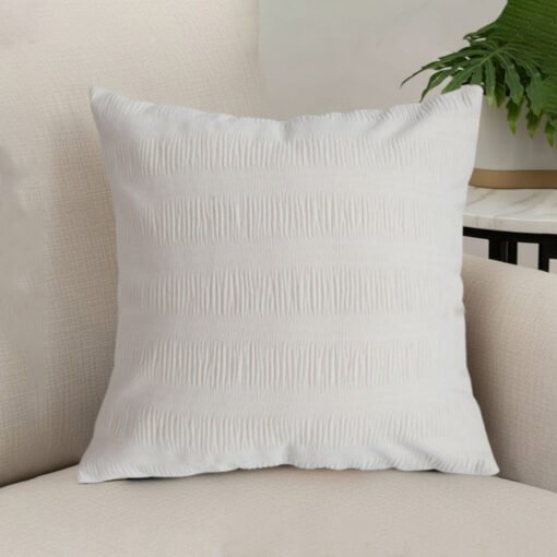 SOGA 45cm Cream Corduroy Polyester Throw Pillow Cover - Image 7