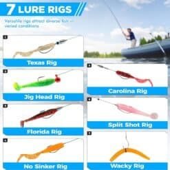 Alternative view of Fishing Lures, 137Pcs Tackle Box with Tackle Included, Crankbaits,