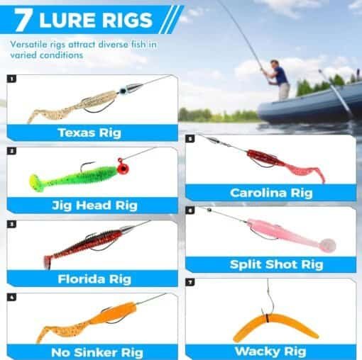 Fishing Lures, 137Pcs Tackle Box with Tackle Included, Crankbaits, - Image 2