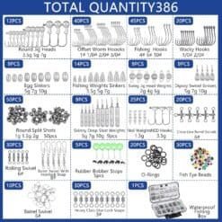 Alternative view of 482 Pcs Fishing Gear Equipment Kit