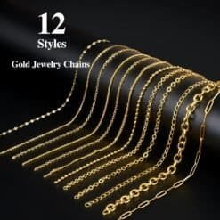 Alternative view of Gold Necklace Chains for Jewelry Making