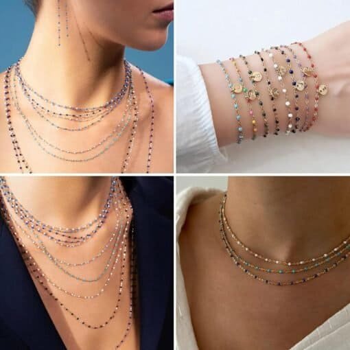 Gold Enamel Chains Bulk – High-Quality Jewelry Chains for Craft & DIY Projects