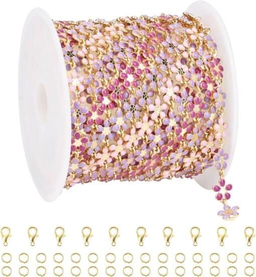 Enamel Flower Chain for Jewelry - Image 2