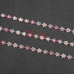 Enamel Flower Chain for Jewelry